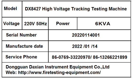 ASTM D2303 Tester indeksu śledzenia tworzyw sztucznych i urządzenie do pomiaru erozji