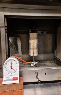 EN ISO 11925 Badanie łatwopalności materiałów budowlanych - badanie pojedynczego źródła pożaru