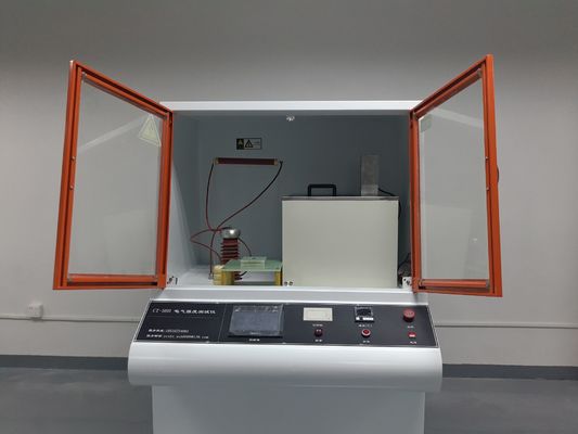 Aparat do badania materiałów izolacyjnych IEC 60243-1 0~50kV, maszyna do badań laboratoryjnych napięcia przebicia